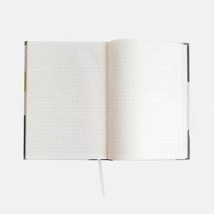Caroline Gardner multi-flower design slim casebound notebook with charcoal cover, perfect for gift or note-taking.