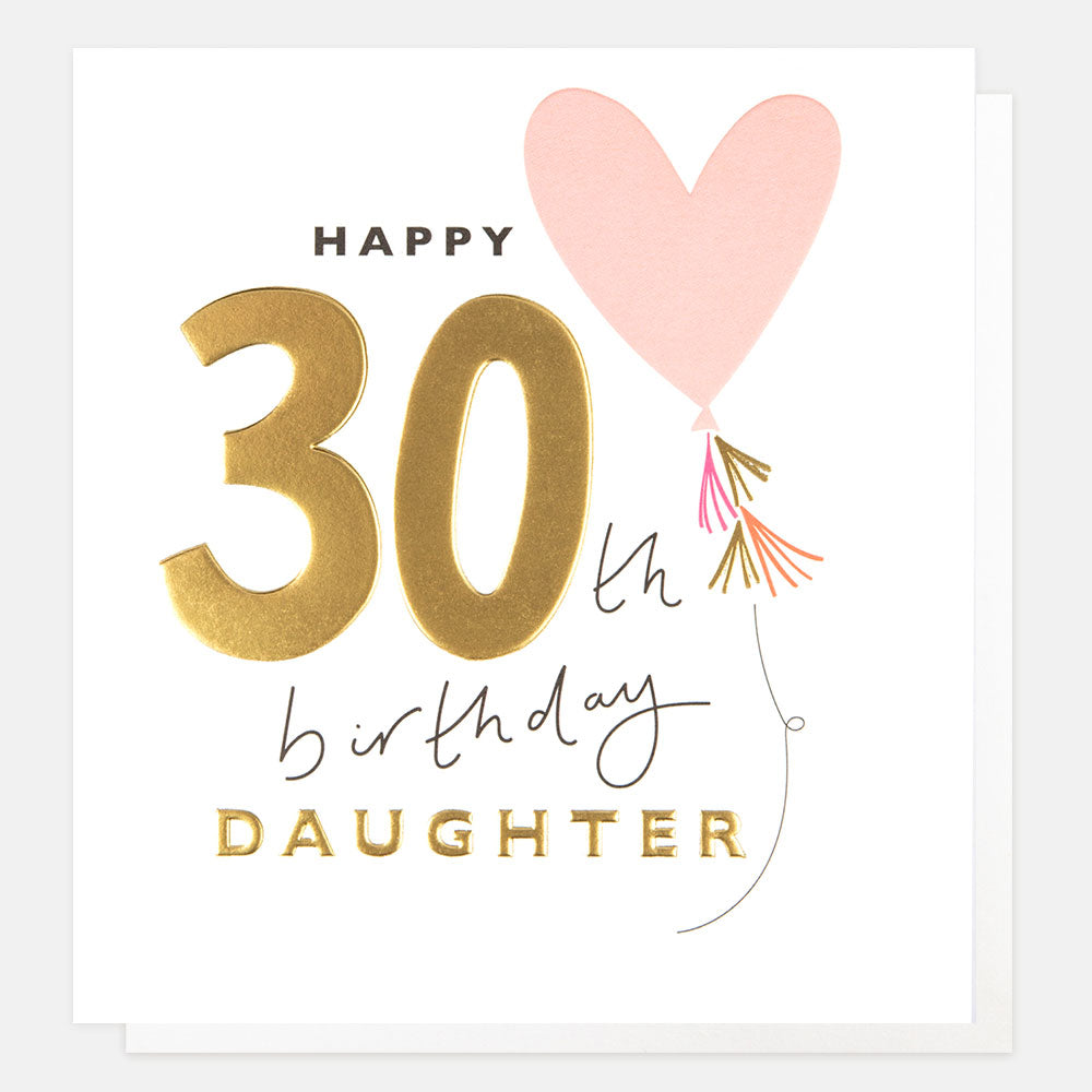Caroline Gardner Happy 30th Birthday Daughter greeting card with colorful floral design for special birthday celebration
