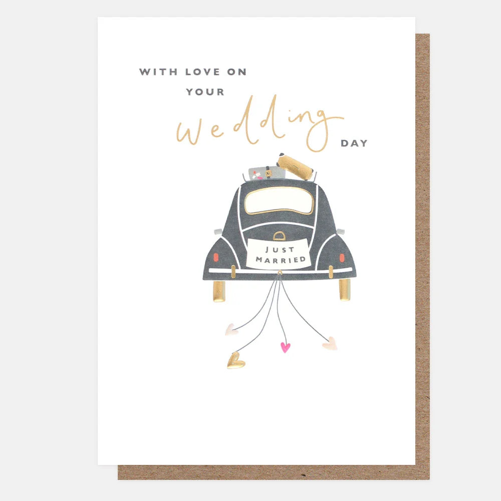 With Love on Your Wedding Day Car Card