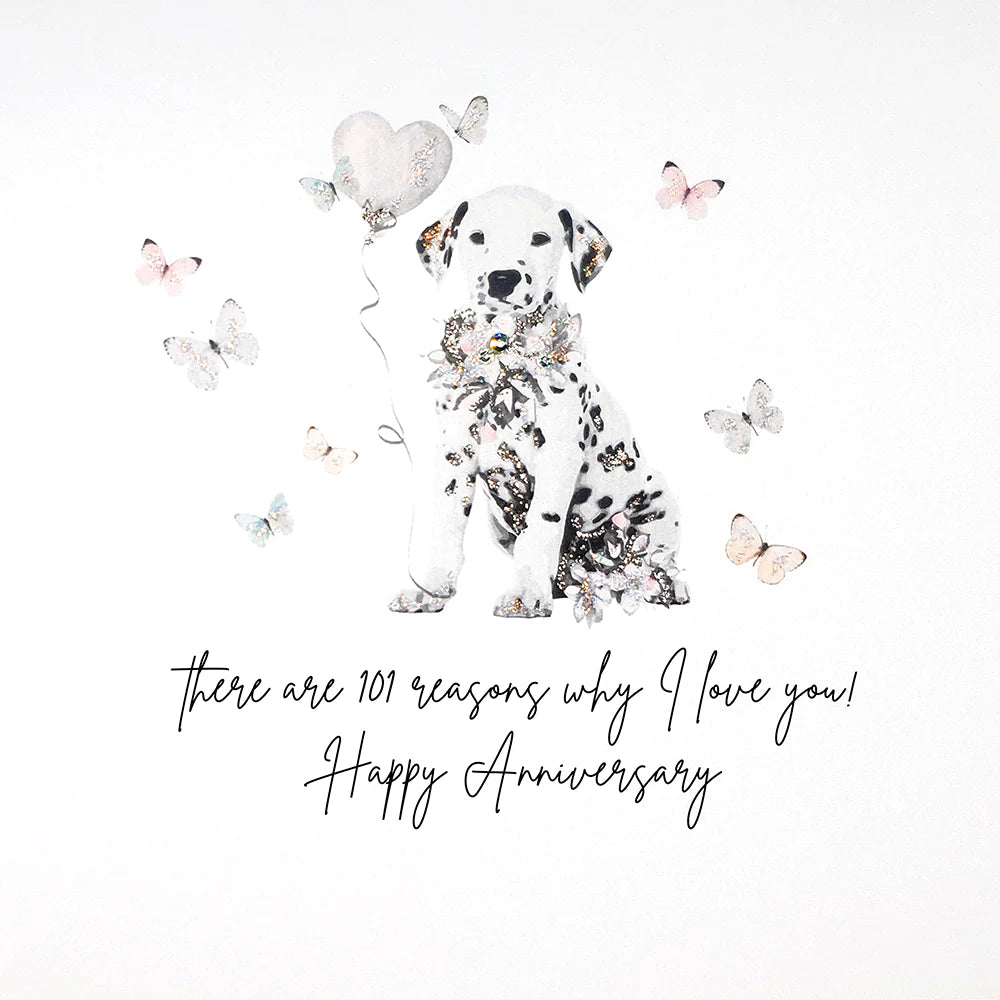 Happy Anniversary card from Five Dollar Shake by Cornucopia Home and Gift, featuring vibrant floral design and heartfelt message.
