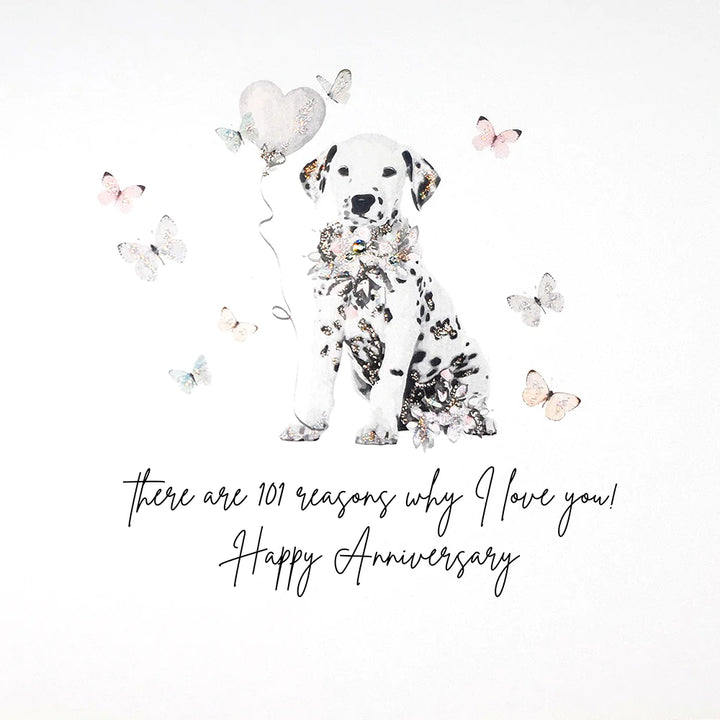 Happy Anniversary card from Five Dollar Shake by Cornucopia Home and Gift, featuring vibrant floral design and heartfelt message.