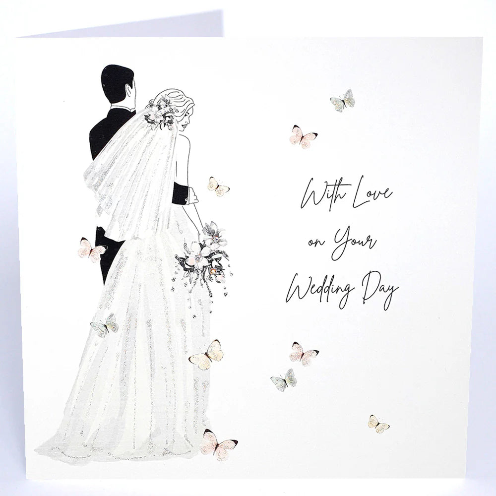 With Love on Your Wedding Day card by Five Dollar Shake featuring elegant wedding-themed design from Cornucopia Home and Gift.