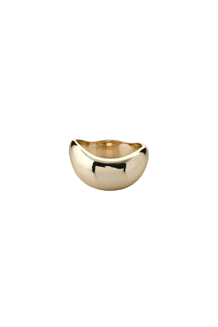 Medium Wave Ring by Tutti &amp; Co, featuring a sleek, modern design with a polished finish, displayed on a neutral background.