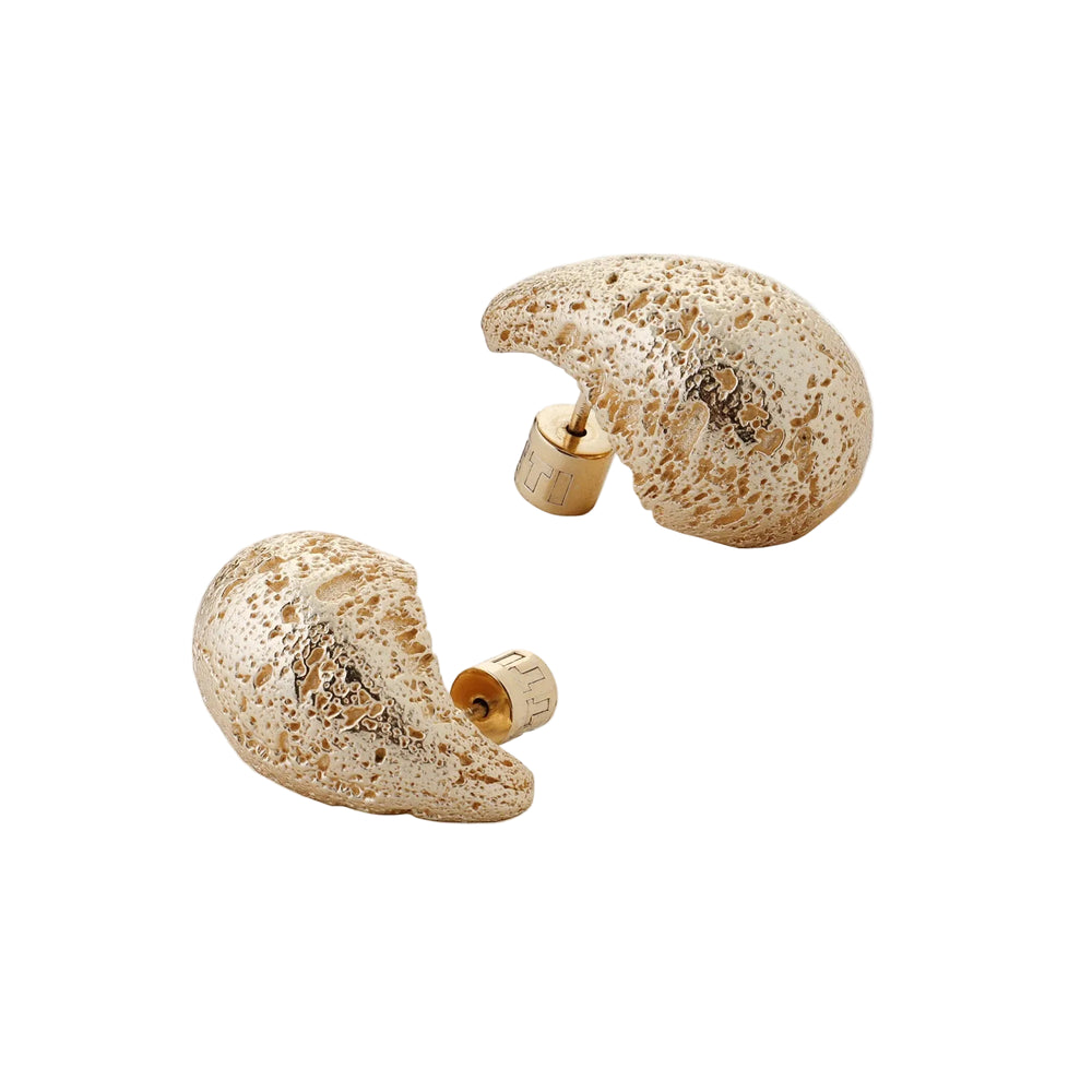 Small dome earrings by Tutti & Co featuring smooth, minimalist design, displayed on a neutral background.
