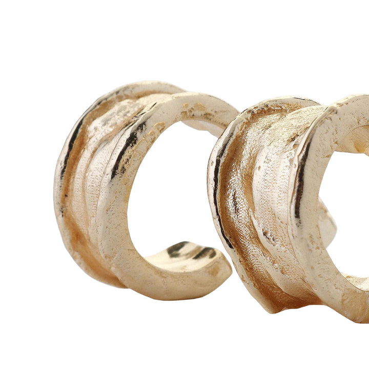 Driftline Gold Small Textured Hoop Earrings