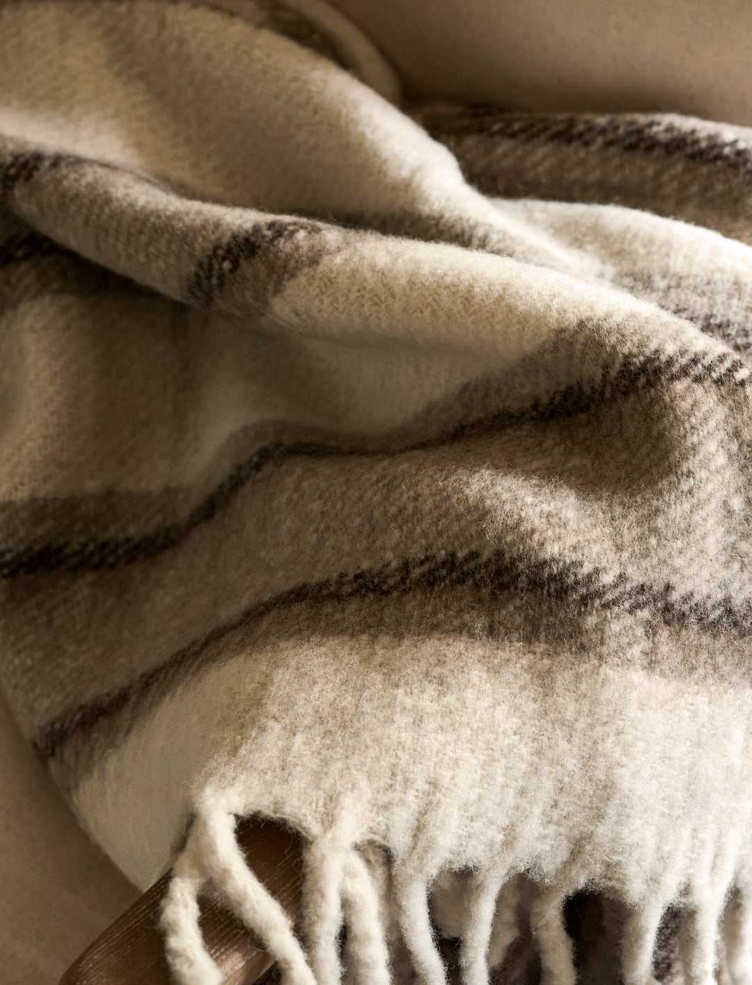 Leigh Throw Multi Stripe - Wool, Cocoa
