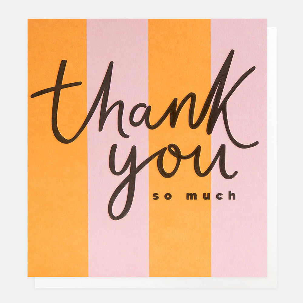 Thank you card by Caroline Gardner with decorative floral design, perfect for expressing gratitude in a stylish way.
