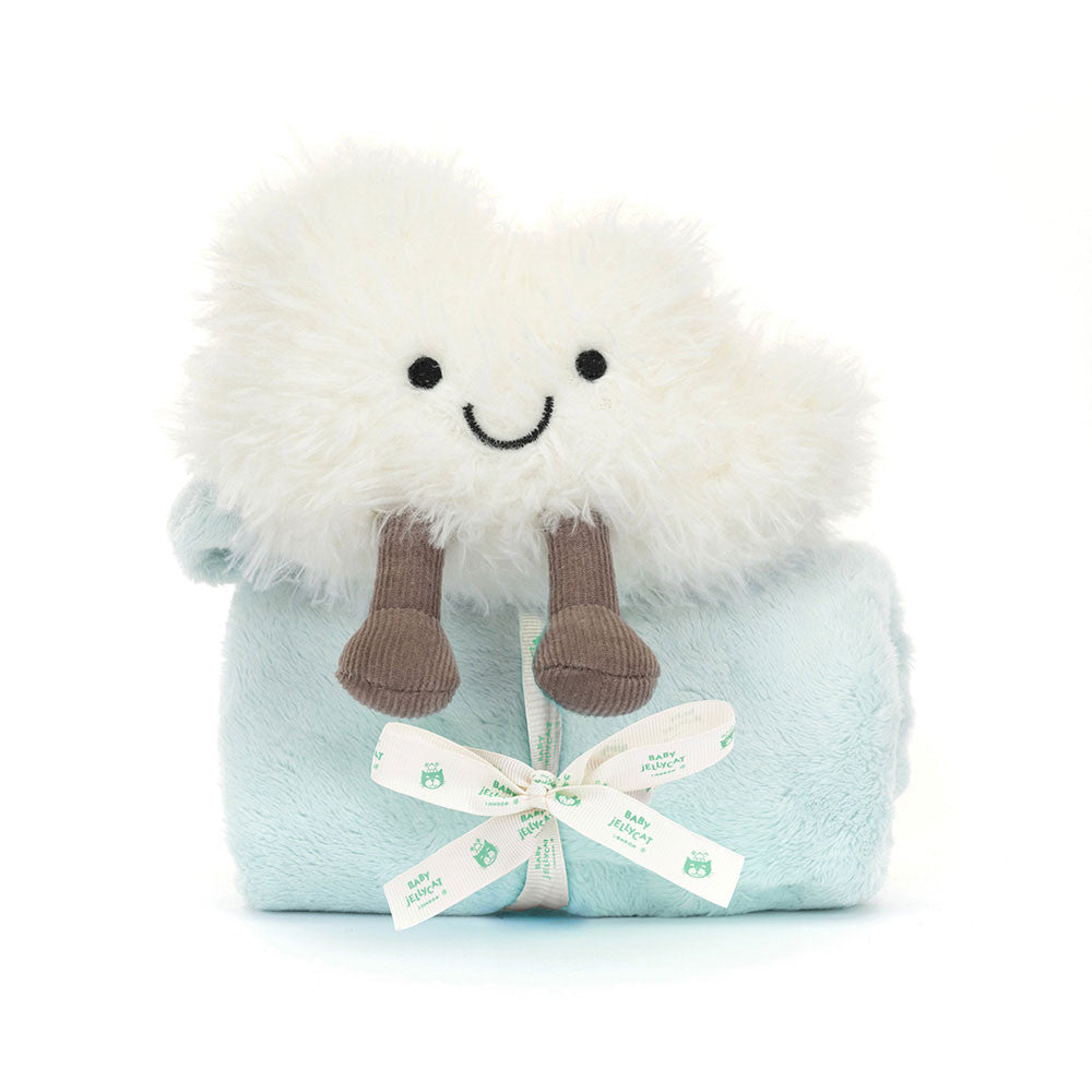 Soft, plush Jellycat Amuseables Cloud Soother with a gentle, cuddly cloud design, perfect for comforting babies.