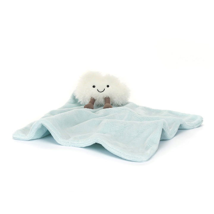 Soft Jellycat Amuseables Cloud Soother in light blue plush, designed for gentle comfort and sensory soothing.