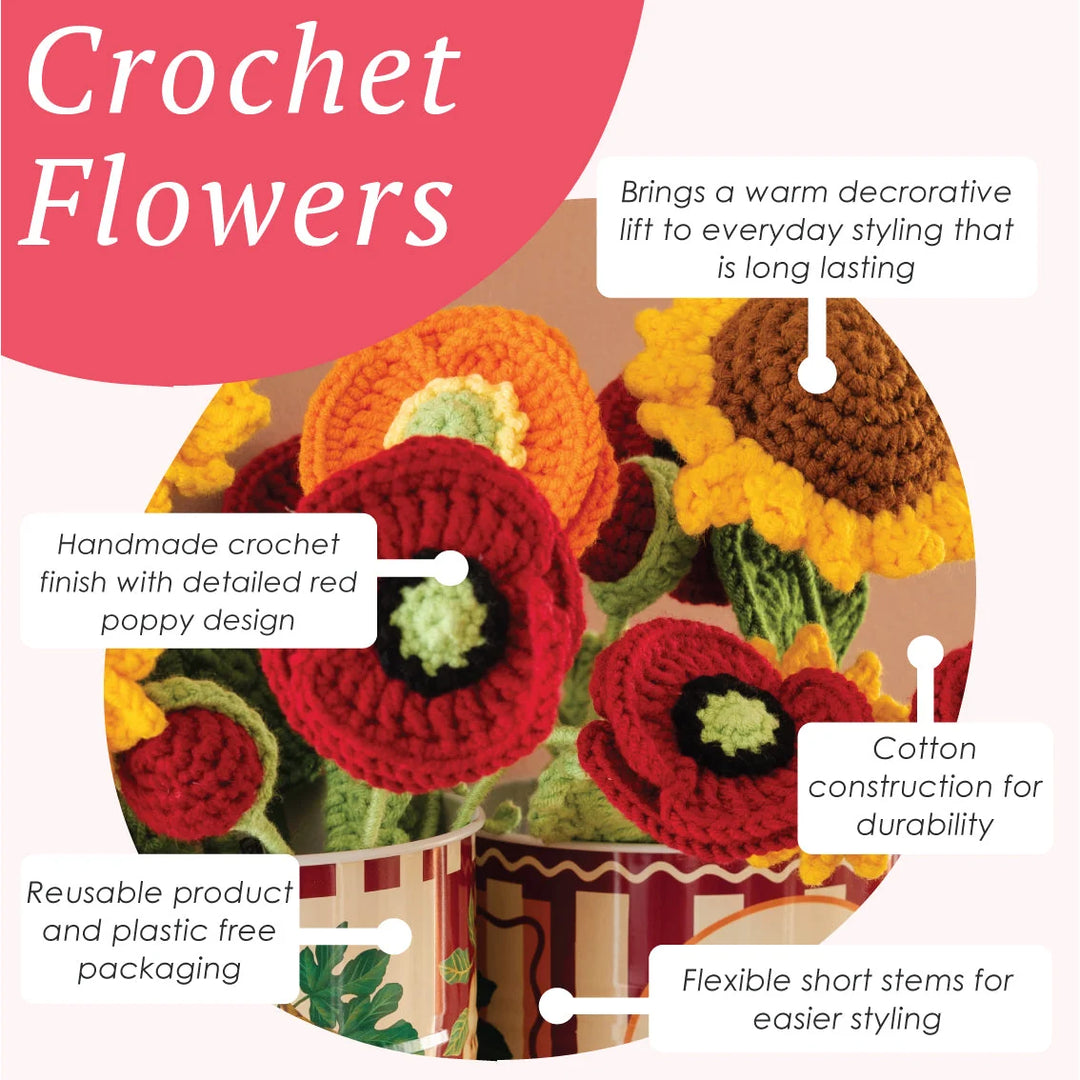 Seasonal Sprig Crochet Flower