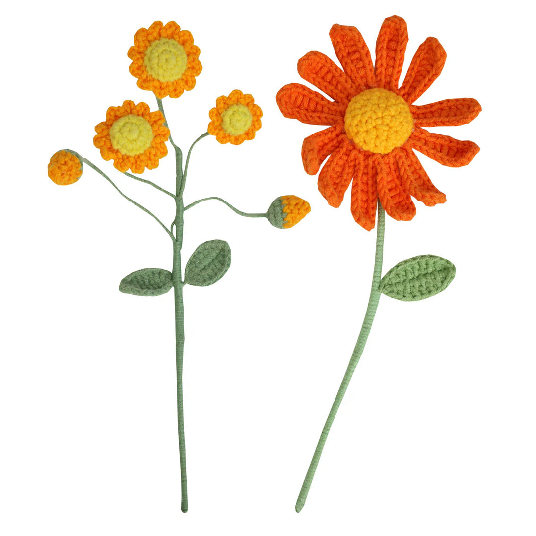 Hand-crocheted autumn-themed stem made by Talking Tables for Cornucopia Home and Gift, featuring intricate crochet details.
