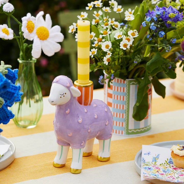 Ceramic Lamb Candle Holder