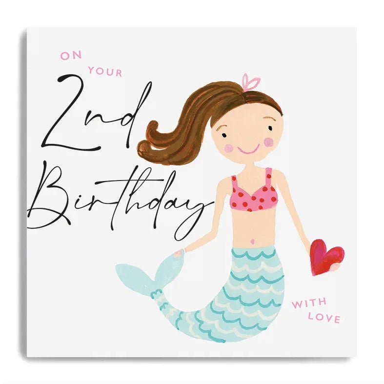 On Your 2nd Birthday Mermaid Card