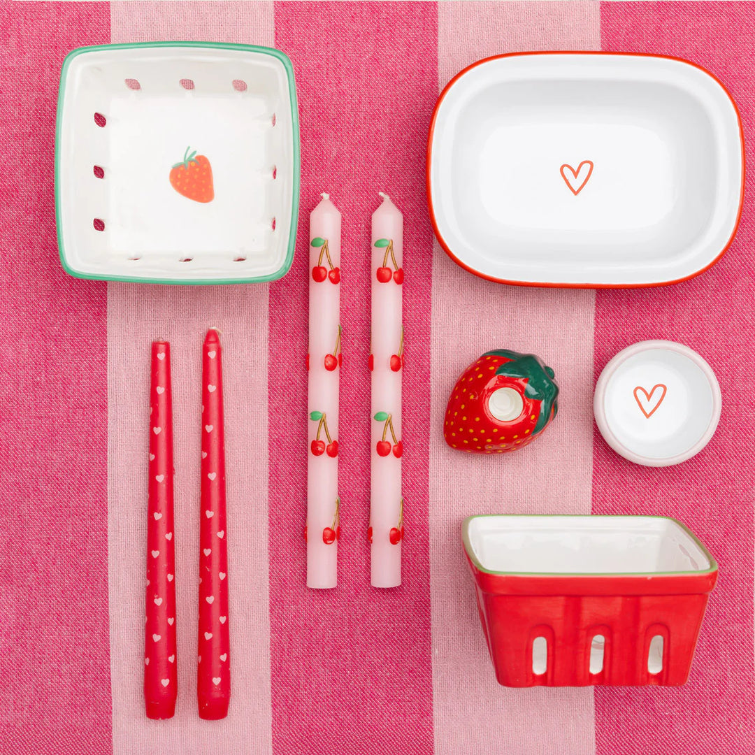 Heart Pink Oven Enamel Dish - 20cm