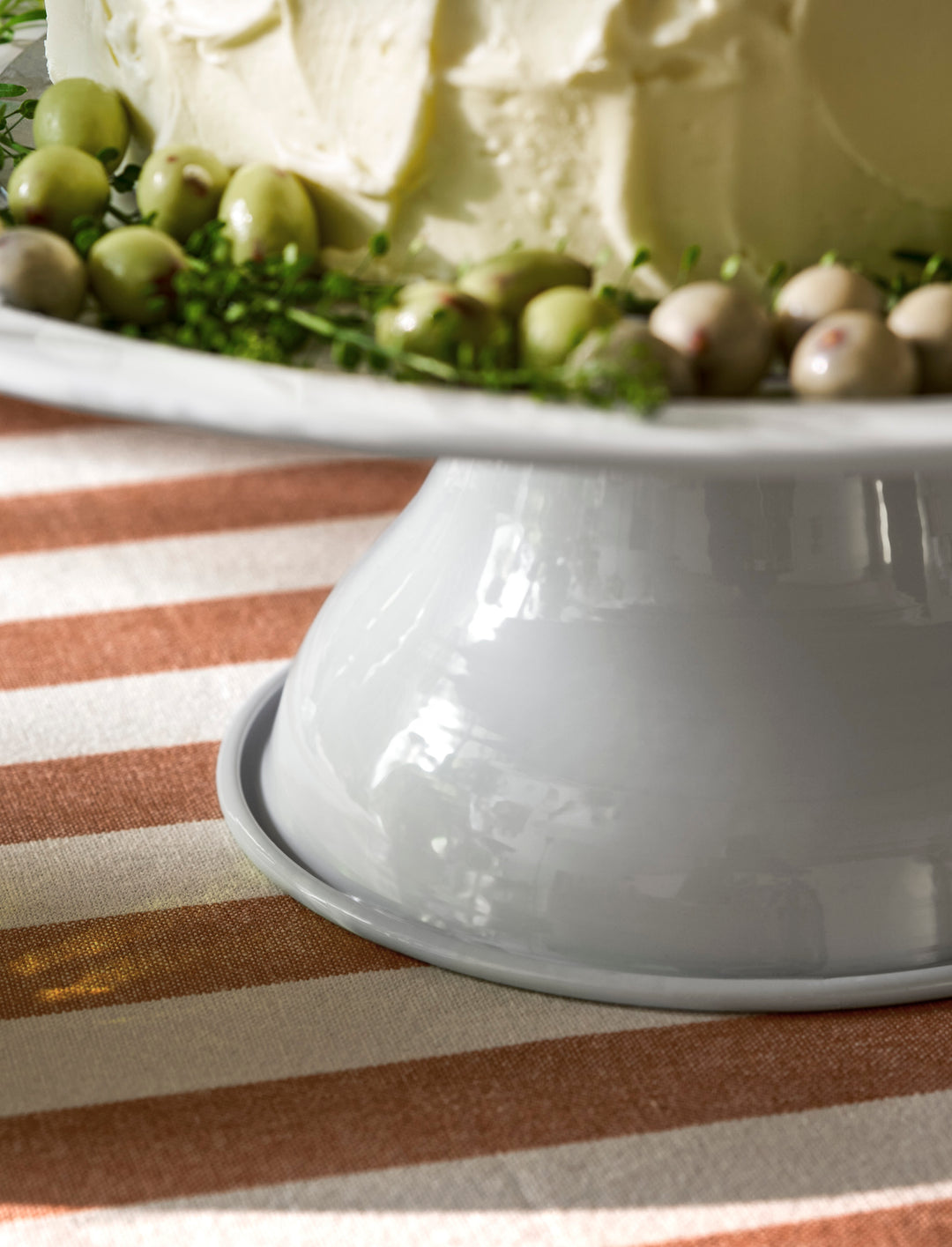 Steel Brompton Cake Stand - Chalk