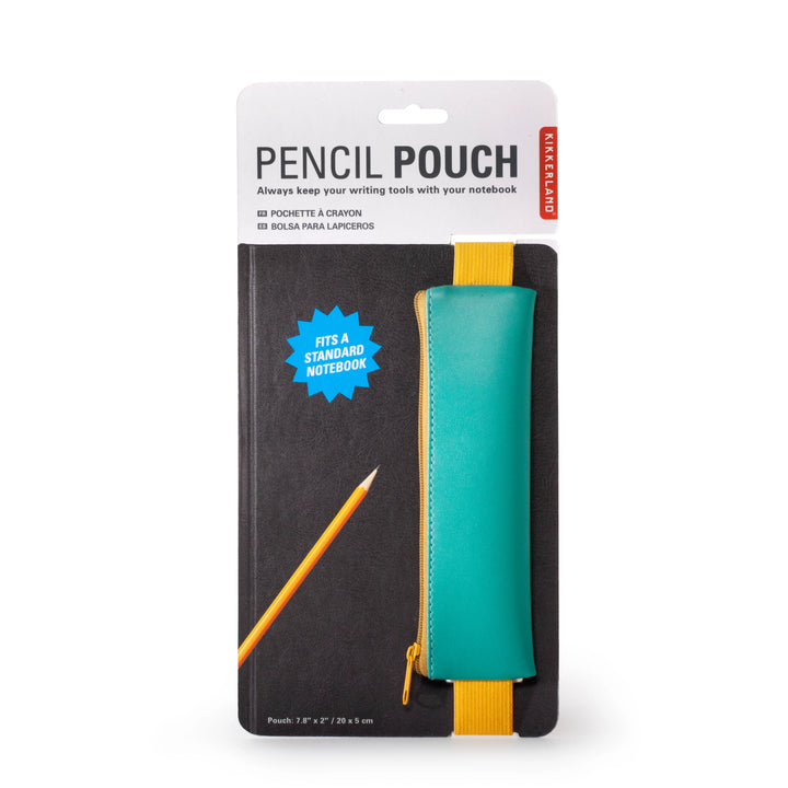 Kikkerland Cornucopia Home and Gift assorted pencil pouch with colorful fabric and zipper closure for stationery storage.