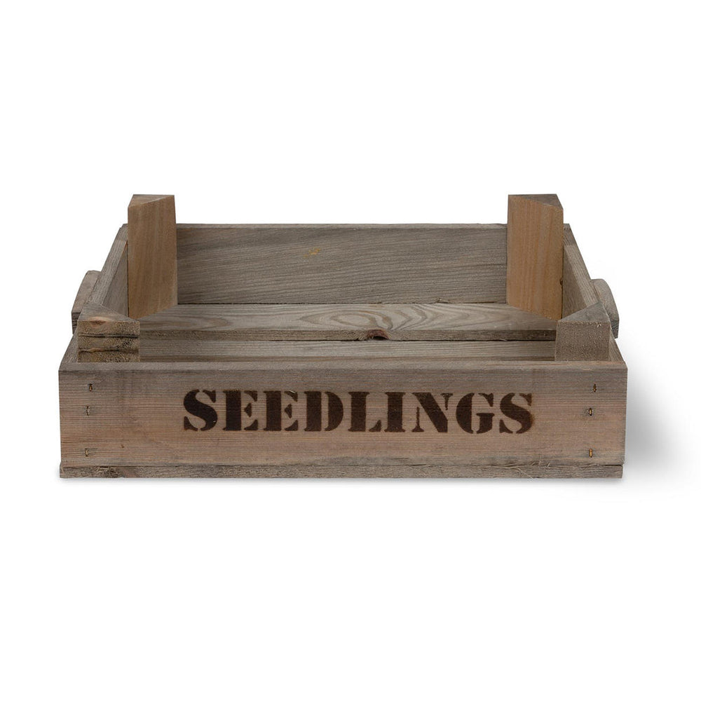 Aldsworth Wooden Seedlings Tray from Garden Trading, featuring multiple compartments for starting garden seedlings, natural wood finish.