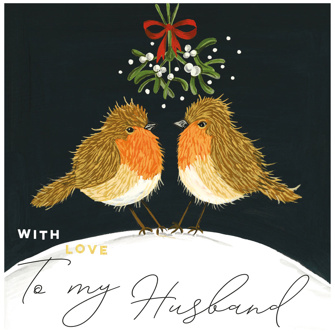 With Love Husband Christmas card