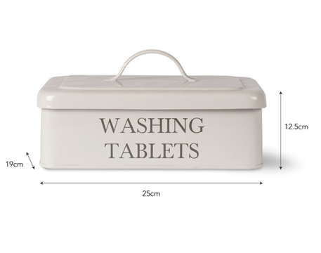 Garden Trading clay washing tablet box from Cornucopia Home and Gift, featuring a rustic, durable storage container with a lid.