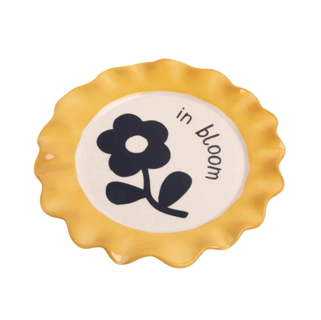 Caroline Gardner In Bloom stoneware plate with floral design, perfect for gifting, from Cornucopia Home and Gift.
