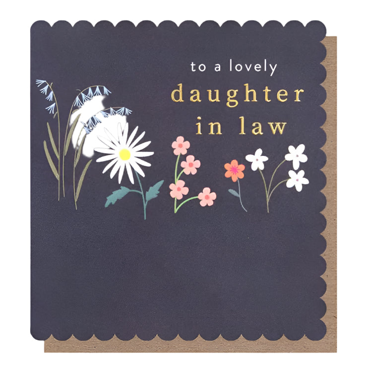 Caroline Gardner Daughter-in-Law birthday card with colorful floral design and heartfelt message, ideal for celebrating special occasions.