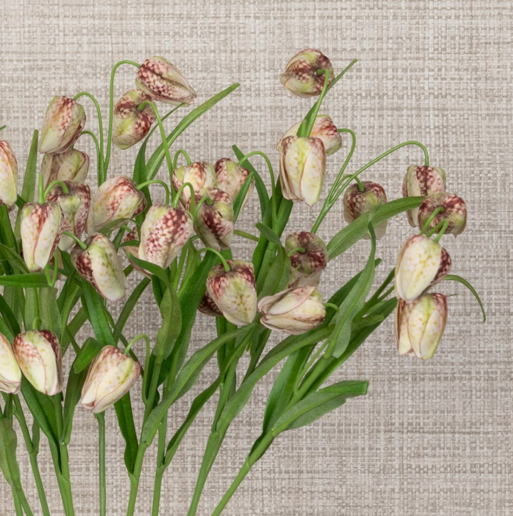Fritillaria Spray Stem from Floralsilk by Cornucopia Home and Gift, showcasing realistic yellow and brown floral accents.