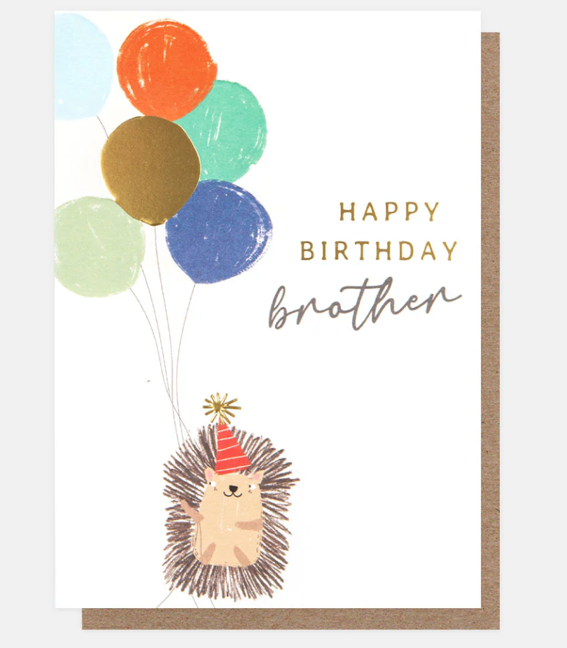 Brother happy birthday card by Caroline Gardner with colorful floral design, perfect for celebrating birthdays.
