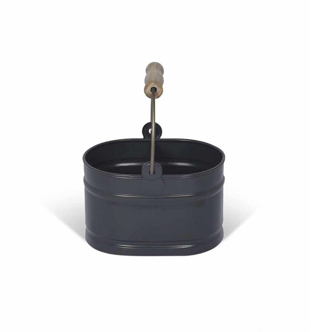 Small Carbon Wash Up Tidy by Garden Trading from Cornucopia Home and Gift, featuring a sleek black finish and compact design for kitchen organization.