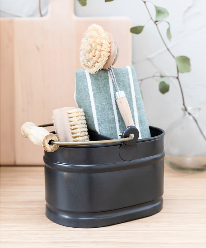Small Garden Trading Original Carbon Wash Up Tidy by Cornucopia Home and Gift, featuring a sleek black finish for kitchen organization.
