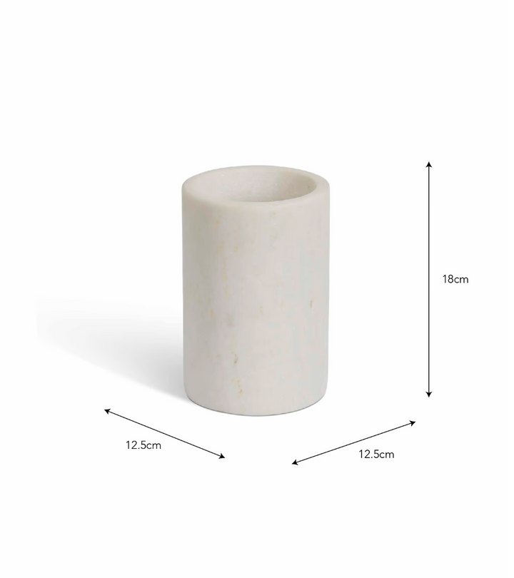 Marble wine cooler by Garden Trading, featuring a sleek marble finish and cylindrical design for elegant wine chilling.