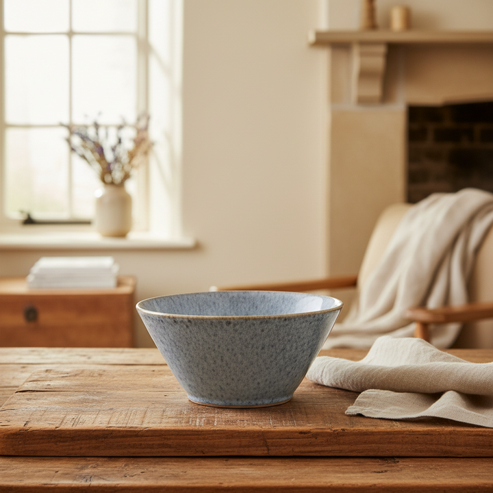 Blue Speckled Stoneware High Sided Bowl - Small