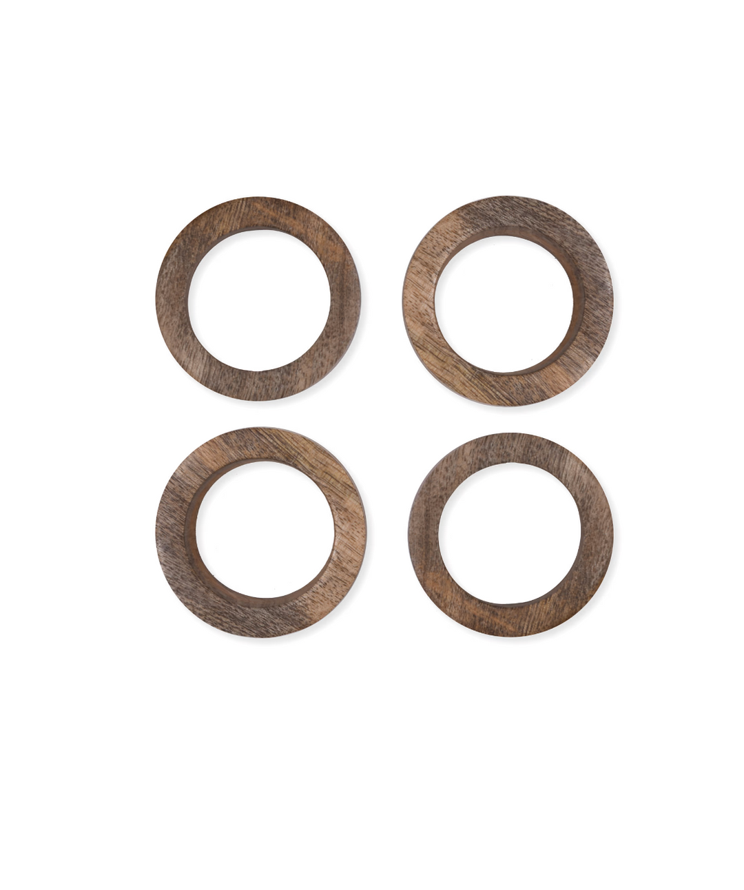 Set of four natural Midford napkin holders by Garden Trading, featuring rustic wooden design for stylish table setting.