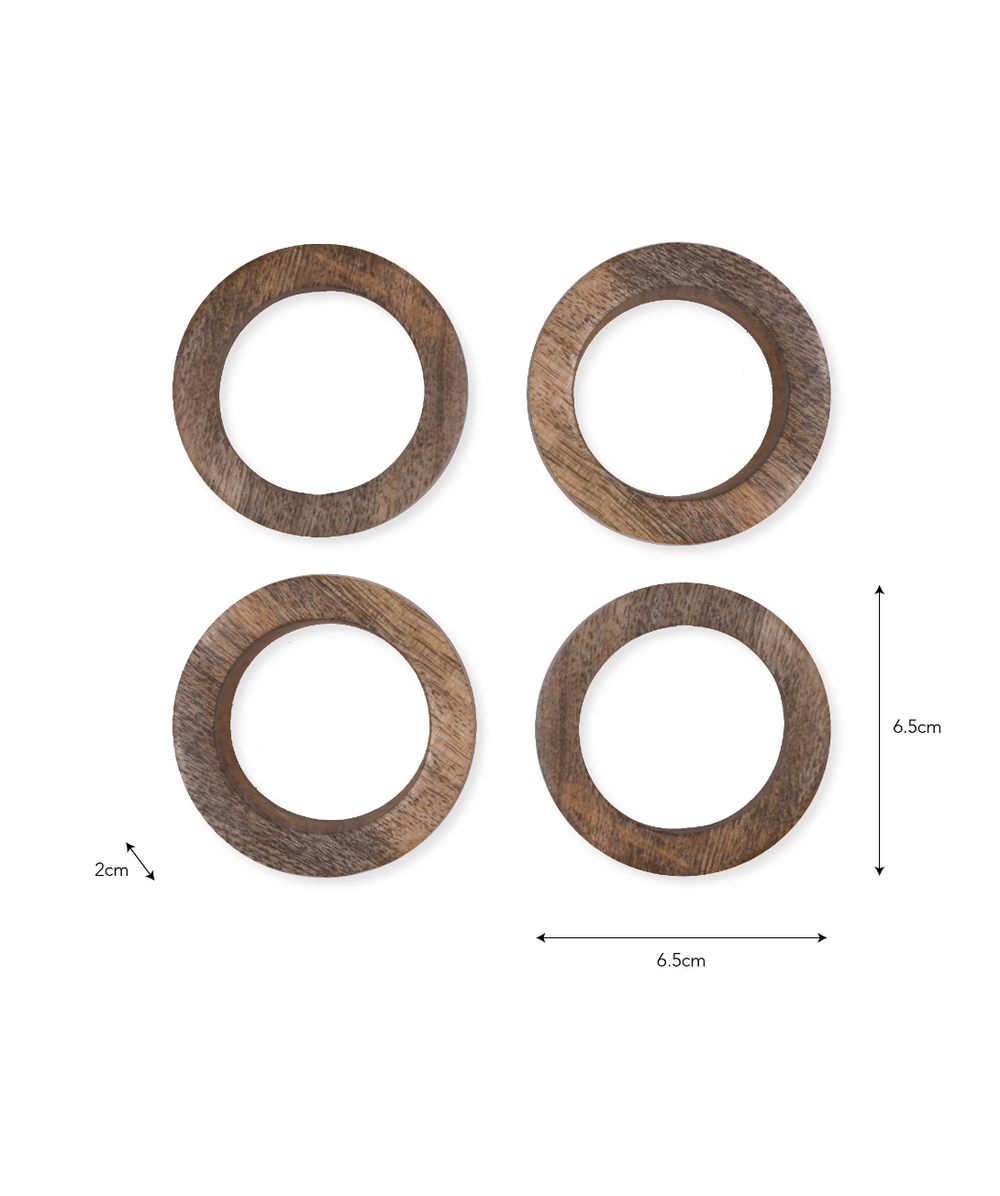 Set of four natural garden-themed napkin holders by Cornucopia Home and Gift, designed by Garden Trading for stylish table setting.