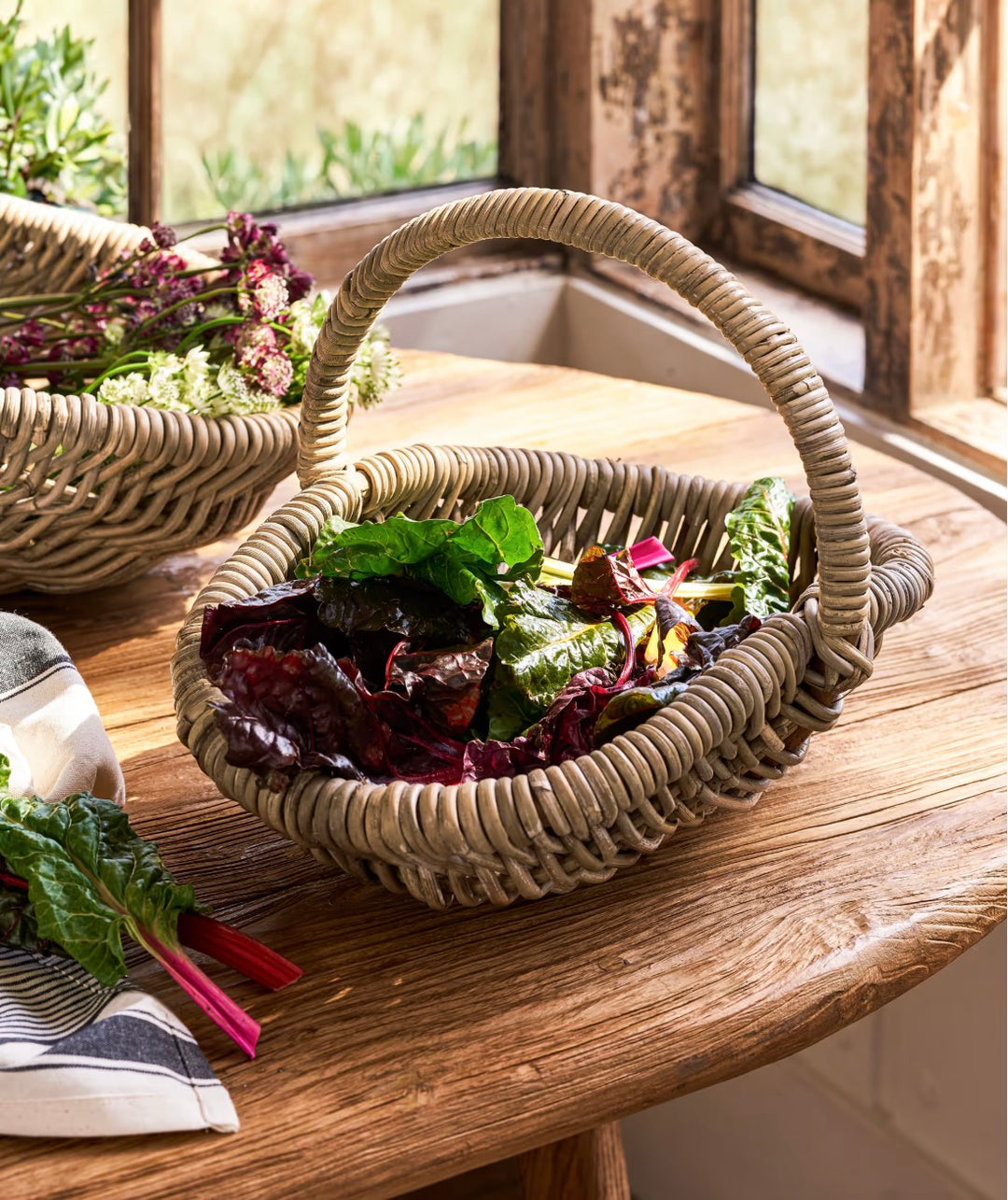 Small rattan trug basket from Garden Trading&