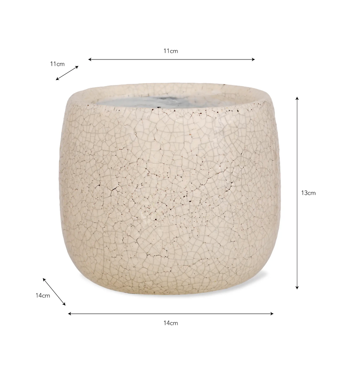 White Ravello Pot by Garden Trading, 15.5cm ceramic planter for indoor or outdoor gardening, from Cornucopia Home and Gift.