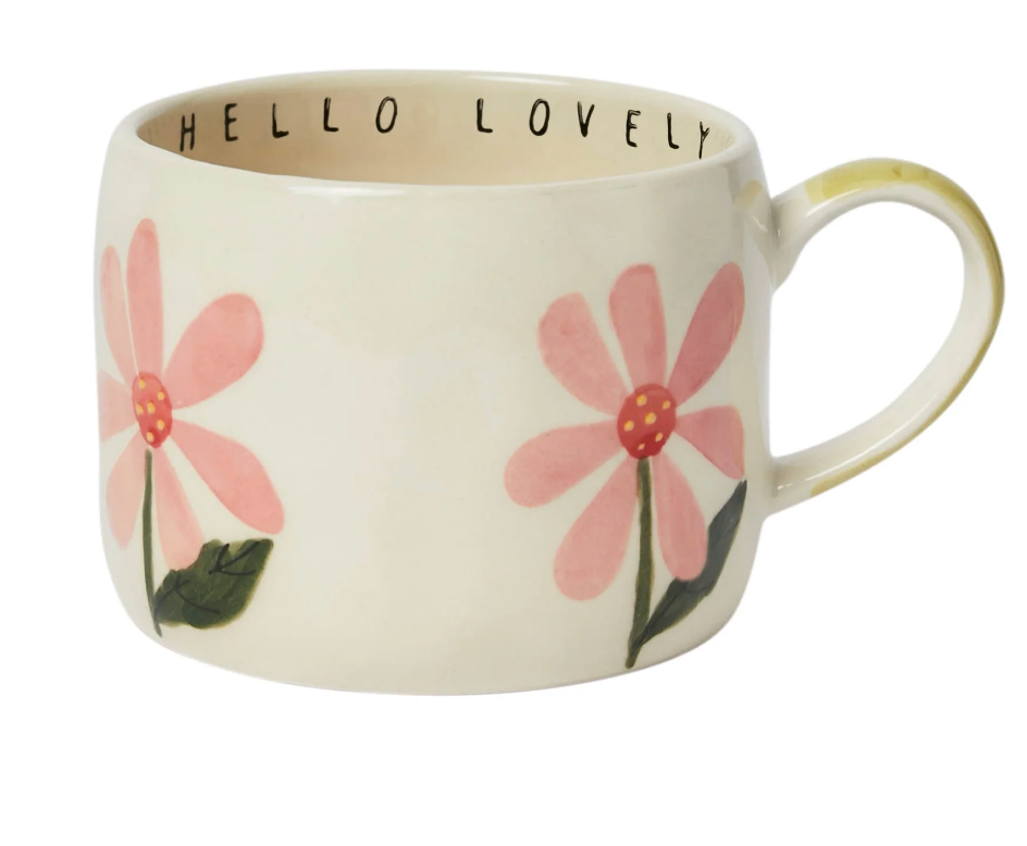 Stoneware Mug-Olive Hello Lovely