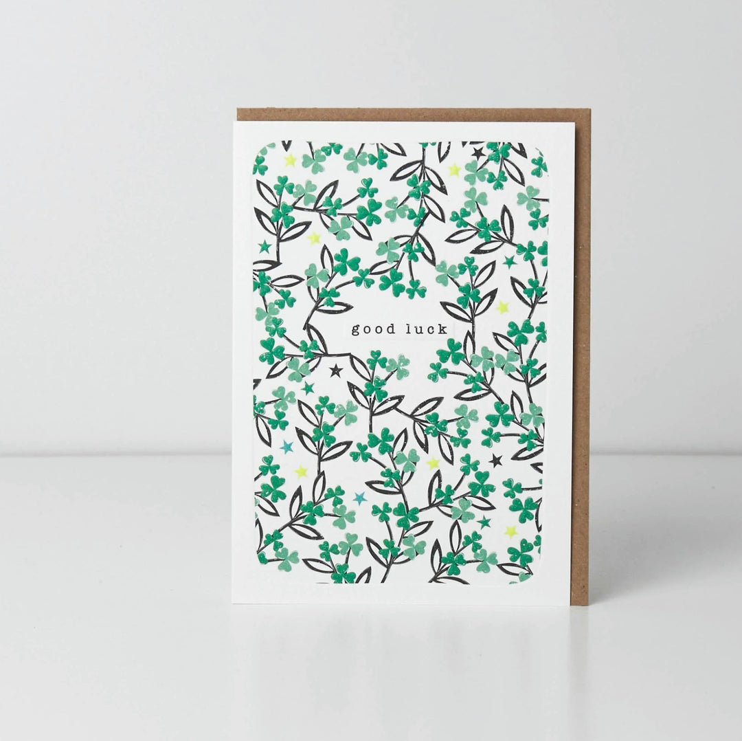 Good Luck Clovers Card