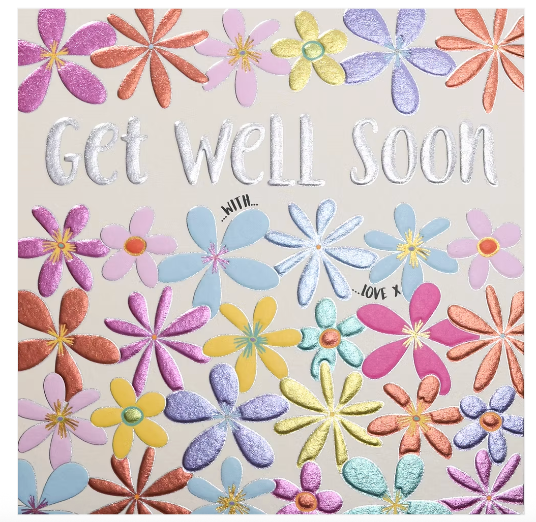 Get Well Soon Flowers Card