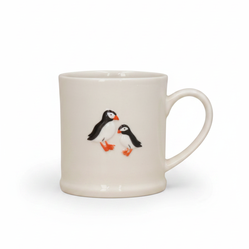 Puffins Stoneware Mug
