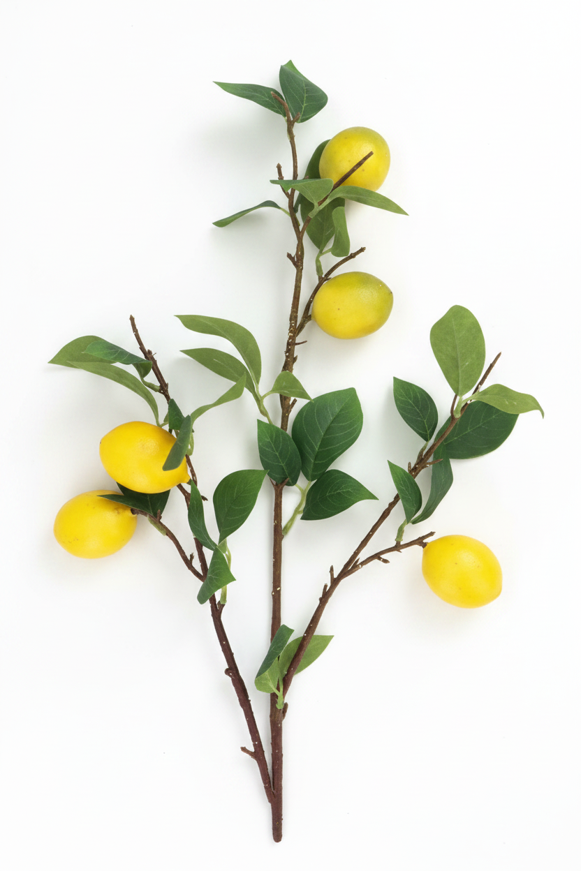 Lemon Branch Faux Flower Stem