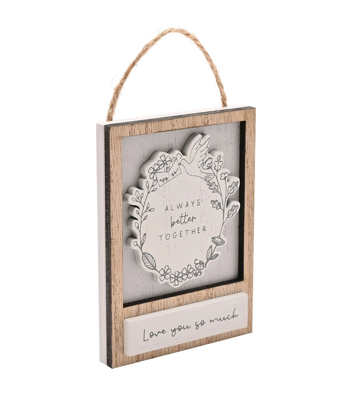 Little Houses Hanging Plaque - &