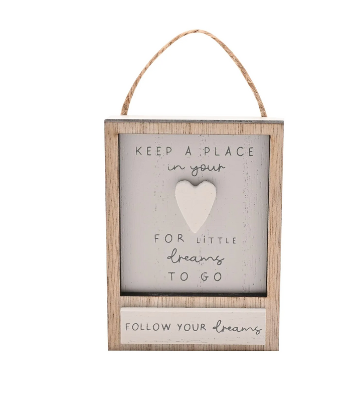 Little Houses Hanging Plaque - Follow Your Dreams