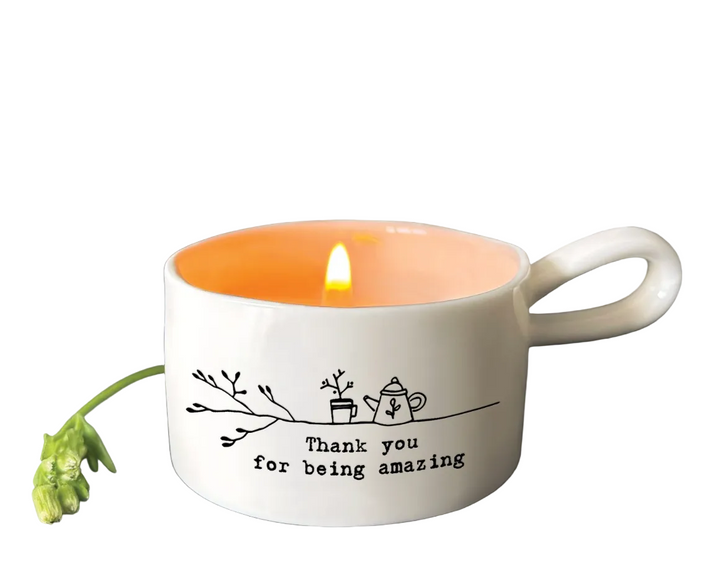 East of India Handled Tea Light Holder – ‘Thank You’