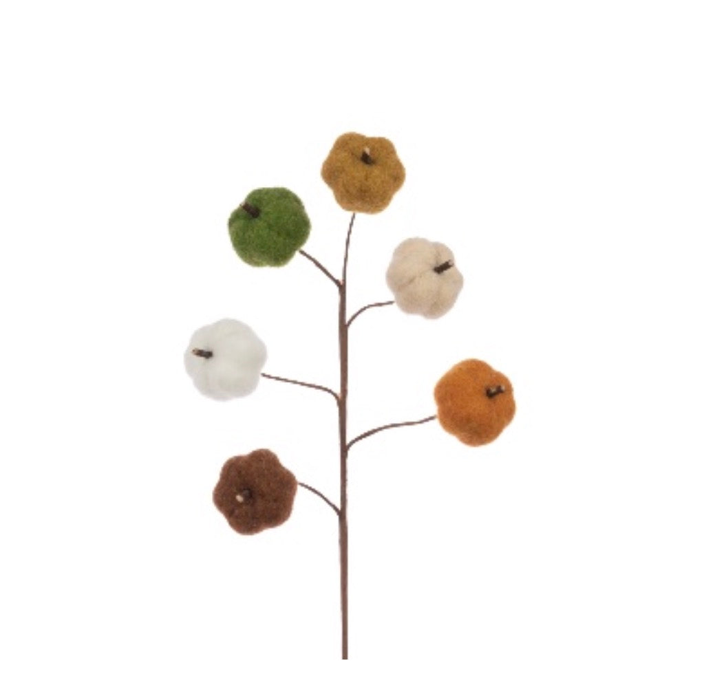 Felt Pumpkin Pick 48cm