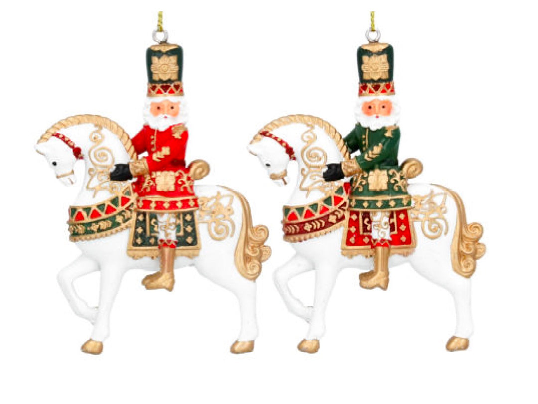 Resin Nutcracker on Horse Christmas Decoration (Design May Vary)