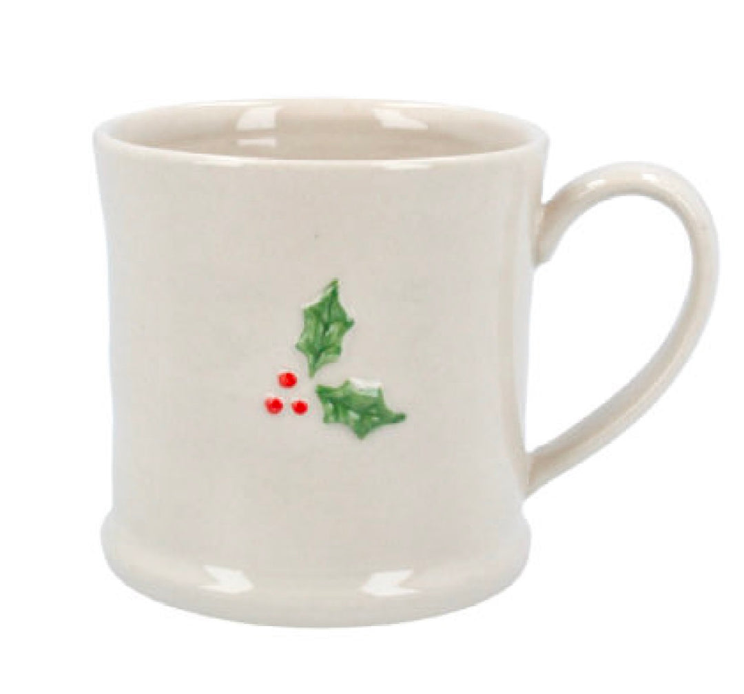 Holly Stoneware Mini Mug
