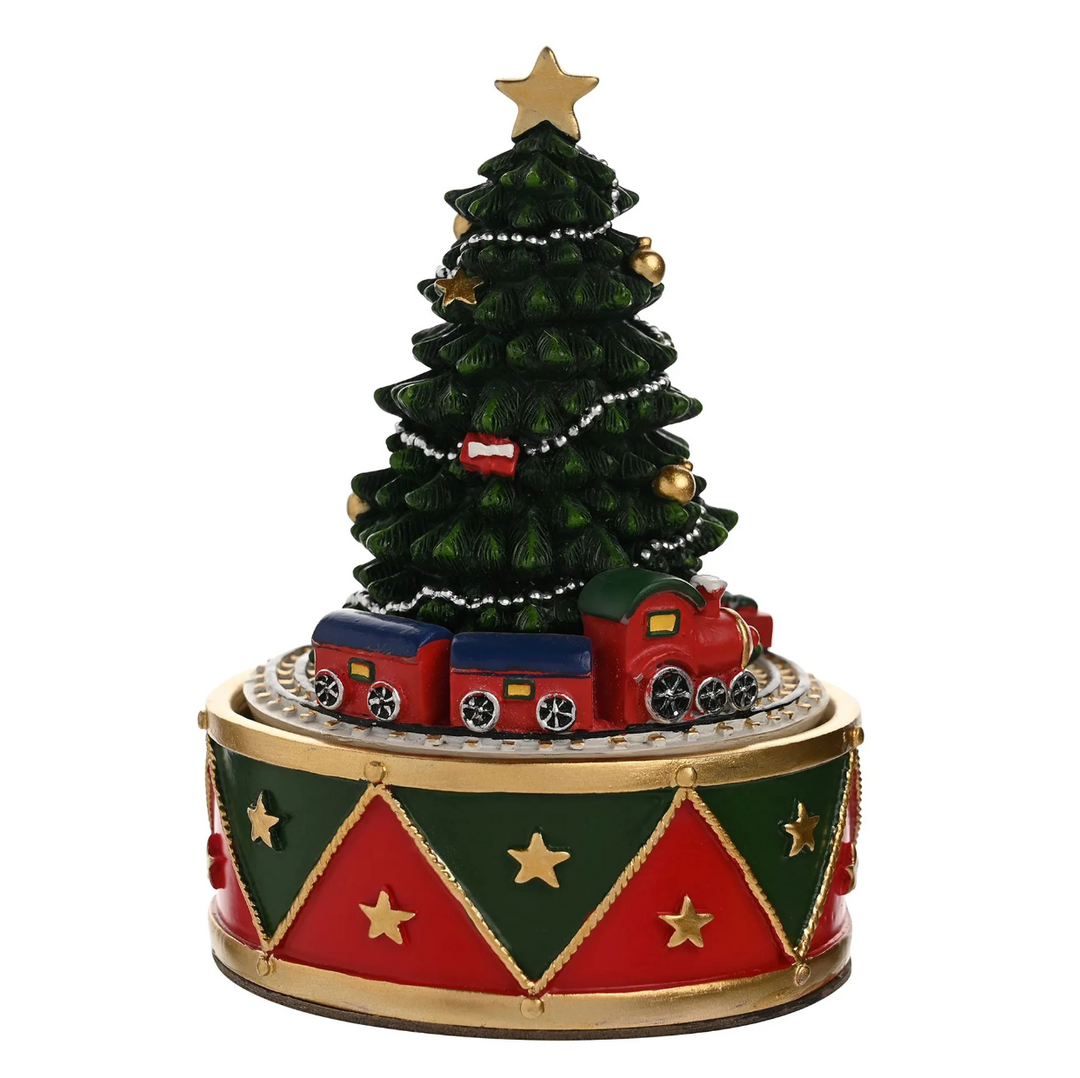 Regal Tidings Christmas Tree &amp; Train Music Box