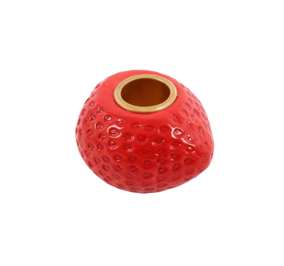 Strawberry Candle Holder - Red