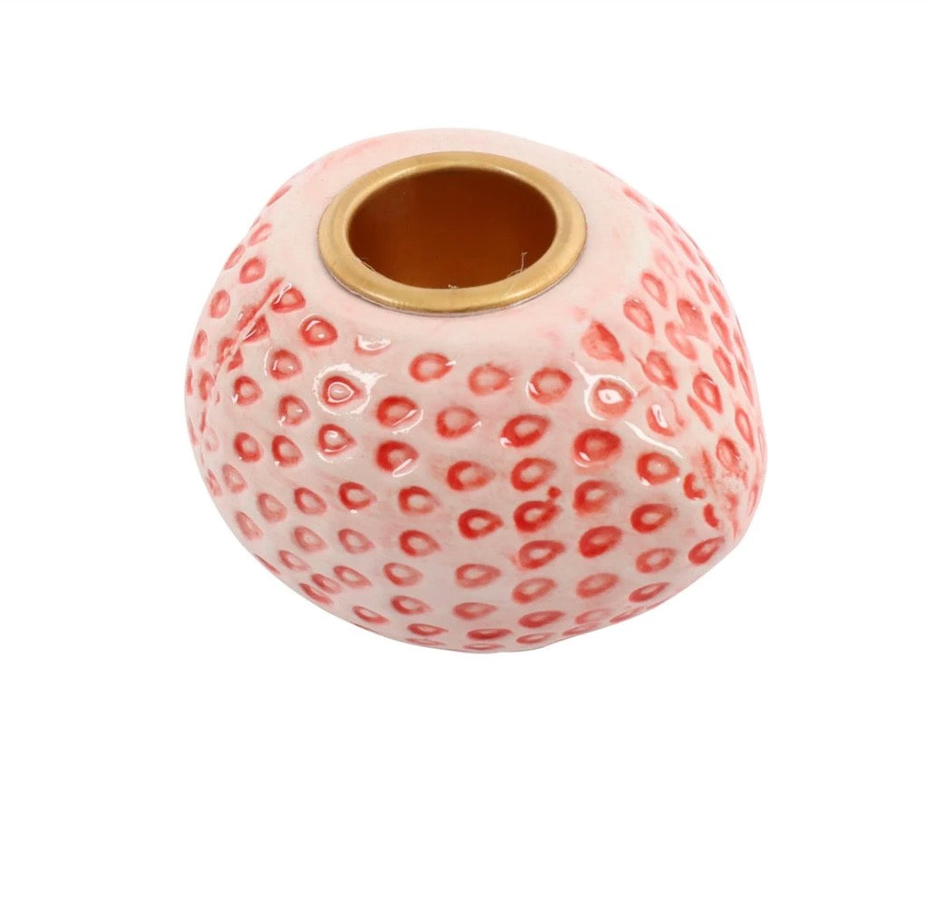 Strawberry Candle Holder - Pink