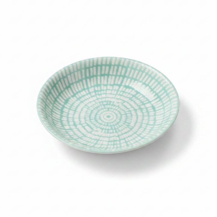 Small Porcelain Dash Trinket Dish - Light blue